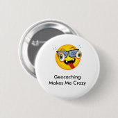 Geocaching stellt mich verrücktes Geoswag Button (Vorne & Hinten)