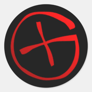 Geocaching-Symbol Runder Aufkleber