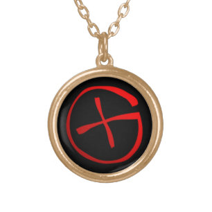 Geocaching Symbol Vergoldete Kette