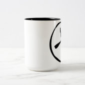 Geocaching-Symbol Zweifarbige Tasse (Mittel)