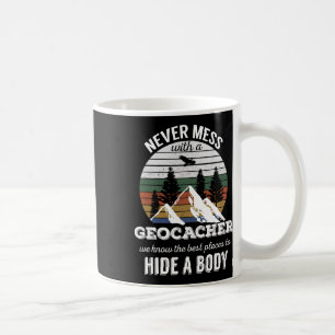 Geocaching T Shirt nie mit Geocacher Men W Kaffeetasse