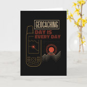 Geocaching Tag ist jeden Tag Geocacher Karte (Gelbe Blume)