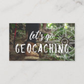 Geocaching Trail Card mit Infos für Muggles Visitenkarte (Vorderseite)