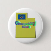 Geocaching Utah Knopf Button (Vorderseite)
