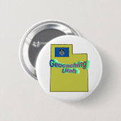 Geocaching Utah Knopf Button (Vorne & Hinten)
