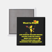 Geocaching.. Woll zu spielen? Magnet (Vorderseite/Rückseite)