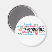 Geocaching Word Collage Magnet (Vorderseite/Rückseite)