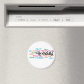 Geocaching Word Collage Magnet (In Situ (Geschirrspüler))