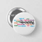 Geocaching Wort-Collage Button (Vorne & Hinten)