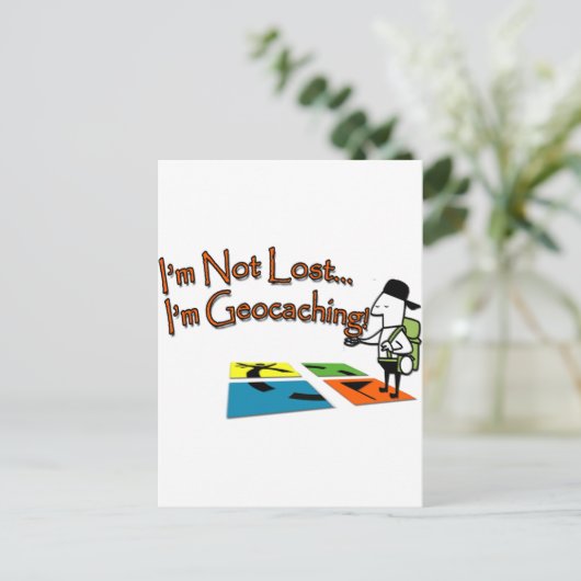 Geocahing Postkarte (Stehend Vorderseite)