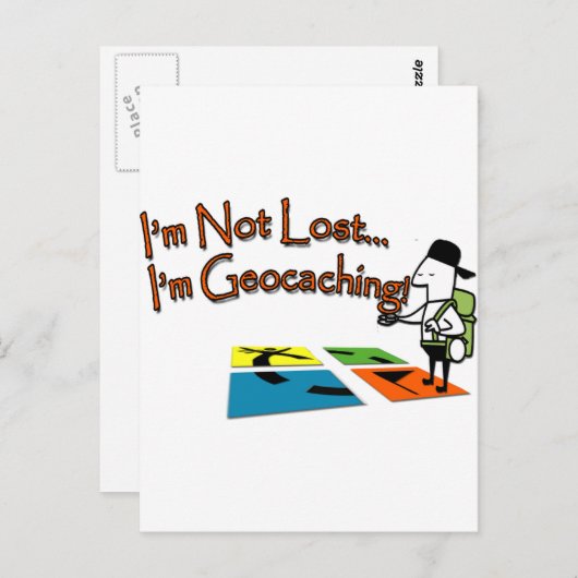 Geocahing Postkarte (Vorne/Hinten)