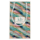 Geode-Achat-Muster Markenlogo-Schmuck Kleine Geschenktüte (Vorderseite)