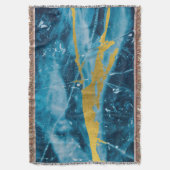 Geode Agate Gemstone Blue und Gold Decke (Vorderseite Vertikal)