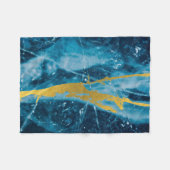 Geode Agate Gemstone Blue und Gold Fleecedecke (Vorderseite (Horizontal))