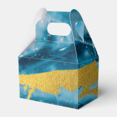 Geode Agate Gemstone Blue und Gold Geschenkschachtel (Rückseite)