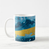 Geode Agate Gemstone Blue und Gold Kaffeetasse (Links)
