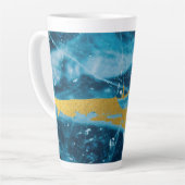Geode Agate Gemstone Blue und Gold Milchtasse (Linke Ecke)