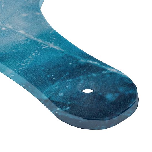 Geode Agate Gemstone Blue und Gold Schneidebrett (Ecke)