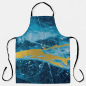 Geode Agate Gemstone Blue und Gold Schürze (Vorderseite)