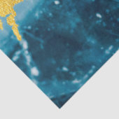 Geode Agate Gemstone Blue und Gold Seidenpapier (Ausschnitt)