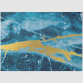 Geode Agate Gemstone Blue und Gold Seidenpapier (Vorderseite)