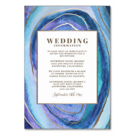 Geode Agate Gemstone Einsteckkarten für Hochzeiten Tischnummer