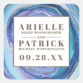 Geode Agate Gemstone Gastgeschenk Hochzeit Sticker