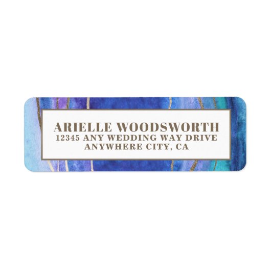 Geode Agate Gemstone Wedding Address Labels (Vorne)