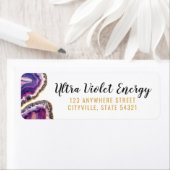 Geode Agate Slice Gem Ultra Violet Rücksendeadress (Insitu)