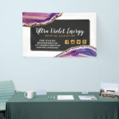 Geode Agate Slice Gemstone Ultra Violet Lila Banner (Messeveranstaltung)