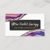Geode Agate Slice Gemstone Ultra Violet Lila Visitenkarte (Vorderseite)