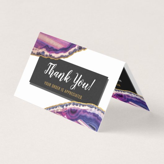 Geode Agate Slice Gemstone Ultra Violet Vielen Dan (Vorderseite)