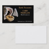 Geode Bergkristall-Mineral-Achate Visitenkarte (Vorne/Hinten)