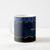 Geode Blau Vergoldet  Kaffeetasse (Vorderseite Links)