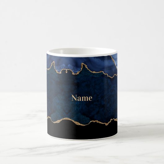Geode Blau Vergoldet  Kaffeetasse (Mittel)