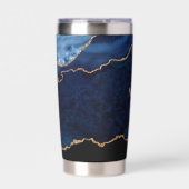Geode Blau Vergoldet Thermobecher (Vorderseite)