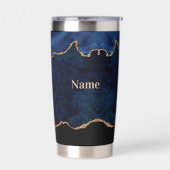 Geode Blau Vergoldet Thermobecher (Links)