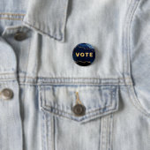 Geode Blau Vergoldete Abstimmung Button (Beispiel)
