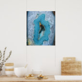 Geode Blue 1 Art Print -20x24 -andere Größen auch Poster (Küche)