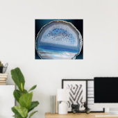Geode Blue 2 Art Print -24x20 -andere Größen auch Poster (Heimbüro)