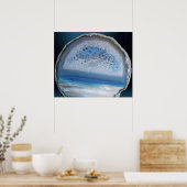 Geode Blue 2 Art Print -24x20 -andere Größen auch Poster (Küche)