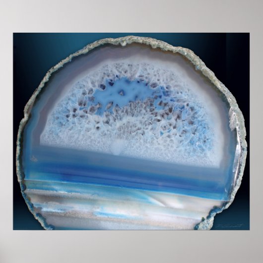 Geode Blue 2 Art Print -24x20 -andere Größen auch Poster (Vorne)