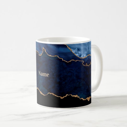 Geode Blue Gilded  Kaffeetasse (VorderseiteRechts)