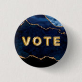 Geode Blue Gilded Vote Button (Vorderseite)