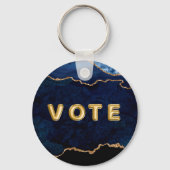 Geode Blue Gilded Vote Schlüsselanhänger (Vorderseite)