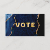 Geode Blue Gilded Vote Visitenkarte (Vorderseite)