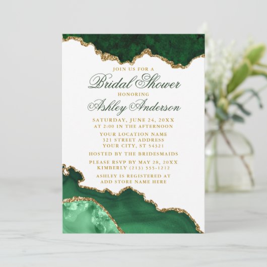 Geode-Brautparty Einladung (Stehend Vorderseite)