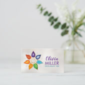 Geode Chakras Mandala - Lotus Petals Visitenkarte (Stehend Vorderseite)