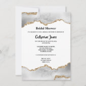 Geode-Chic-Gold-Age Aquarellbrädchen Einladung (Vorderseite)