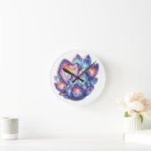 Geode Crystal Cluster Runde Wanduhr (Zuhause)